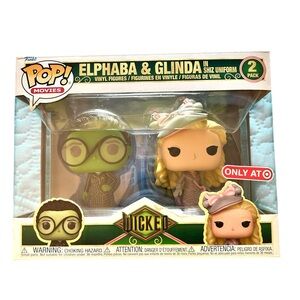Funko Pop! Movies Wicked Elphaba & Glinda in Shiz Uniform 2-pack NWOT